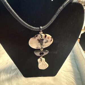 Chico's 3-Tier Dangly Stones Costume Necklace Jewerly